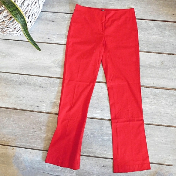 LAUNDRY BY SHELLI SEGAL RED STRETCH ZIP FRNT PANTS - Picture 5 of 8